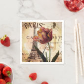 Eiffelturm und Tulpe Serviette (Beispiel)