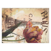 Eiffelturm und Tulpe Tischdecke (Vorderseite (Horizontal))