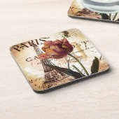 Eiffelturm und Tulpe Untersetzer (Linke Seite)