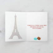 Eiffelturm und Winter Macaroons Weihnachten (Innenseite)