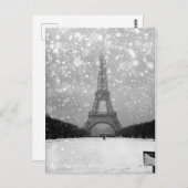 Eiffelturm unter dem Schnee 1964 - Robert Doisneau Postkarte (Vorne/Hinten)