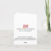 Eiffelturm-Valentinsgrußanmerkungskarte Feiertagskarte (Rückseite)