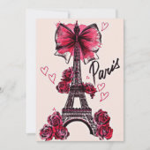 Eiffelturm Vintag Französisch Feiertagskarte (Vorderseite)