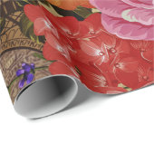 Eiffelturm Vintag Französisch Geschenkpapier (Rolleneckpunkt)