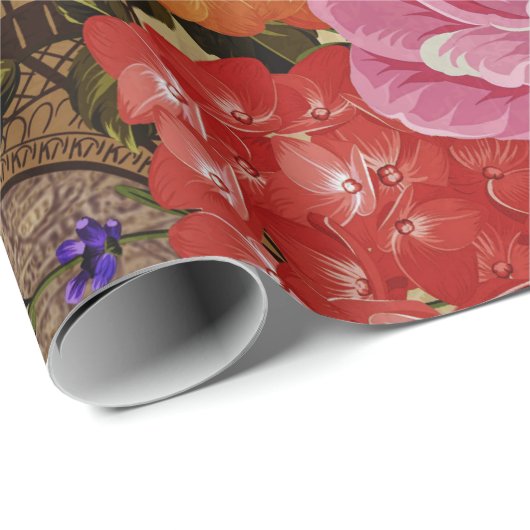 Eiffelturm Vintag Französisch Geschenkpapier (Rolleneckpunkt)