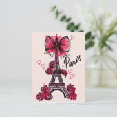 Eiffelturm Vintag Französisch Postkarte (Stehend Vorderseite)