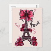 Eiffelturm Vintag Französisch Postkarte (Vorne/Hinten)