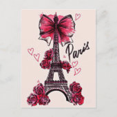 Eiffelturm Vintag Französisch Postkarte (Vorderseite)