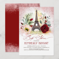 Eiffelturm Vintag Paris Pink Gold Baby Dusche