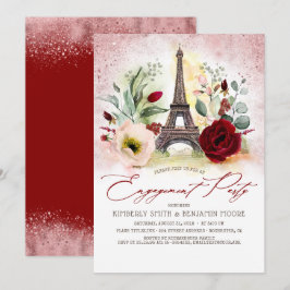 Eiffelturm Vintage Paris-Engagement-Partei Einladung