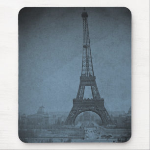 Eiffelturm Vintage Stereoview Cyan-Ton Mousepad