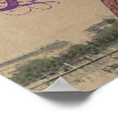 Eiffelturm Vintages französisches individuelles Po Poster (Ecke)