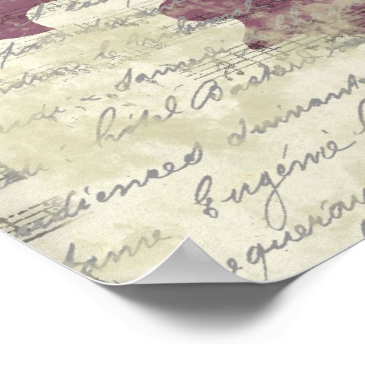 Eiffelturm Vintages französisches Poster (Ecke)