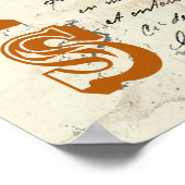 Eiffelturm Vintages französisches Poster (Ecke)