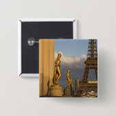 Eiffelturm vom Palais de Chaillot, Paris, Button (Vorne & Hinten)