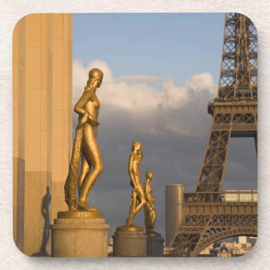 Eiffelturm vom Palais de Chaillot, Paris, Getränkeuntersetzer (Vorderseite)