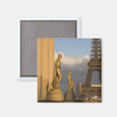 Eiffelturm vom Palais de Chaillot, Paris, Magnet (Vorderseite/Rückseite)