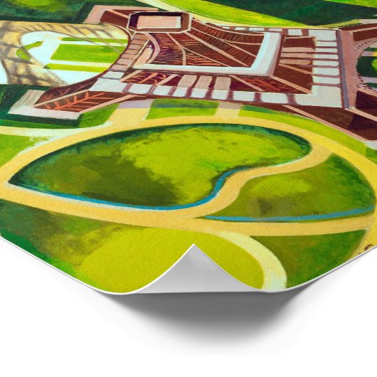 Eiffelturm von Above Delaunay Abstrakte Malerei Poster (Ecke)