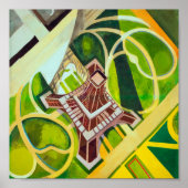 Eiffelturm von Above Delaunay Abstrakte Malerei Poster (Vorne)