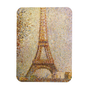 Eiffelturm von Georges Seurat, Vintage Fine Art Magnet