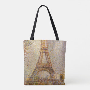 Eiffelturm von Georges Seurat, Vintage Fine Art Tasche
