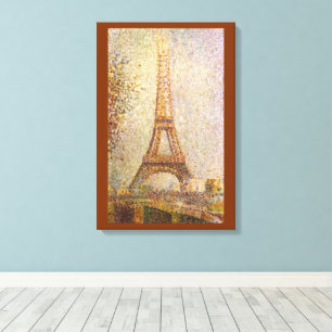 Eiffelturm von Georges Seurat, Vintage Kunst Leinwanddruck