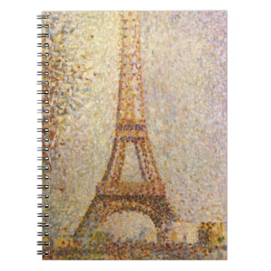 Eiffelturm von Georges Seurat, Vintage Kunst Notizblock