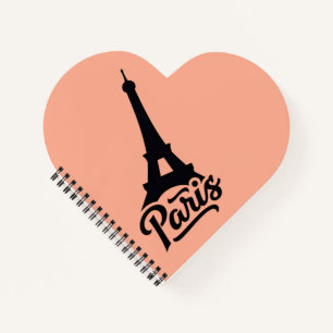 Eiffelturm von Paris (Frankreich) in Schwarz Notizblock