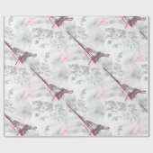 Eiffelturm vor den Orchideen Geschenkpapier (Flach)