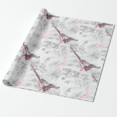 Eiffelturm vor den Orchideen Geschenkpapier (Ungerollt)