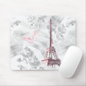 Eiffelturm vor den Orchideen Mousepad (Mit Mouse)