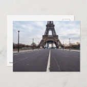 Eiffelturm während der Lockerung des Coronavirus i Postkarte (Vorne/Hinten)