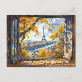 Eiffelturm Watercolor Paris - Frankreich Reisen Postkarte
