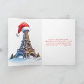 Eiffelturm, Weihnachtsmannmütze Paris Weihnachten (Innenseite)