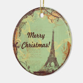 Eiffelturm Weihnachtsschmuck im Grünen (Links)