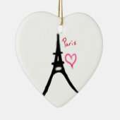 Eiffelturm-Weihnachtsverzierung Keramikornament (Rechts)