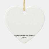 Eiffelturm-Weihnachtsverzierung Keramikornament (Hinten)