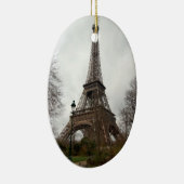 Eiffelturm-Weihnachtsverzierung Keramikornament (Rechts)
