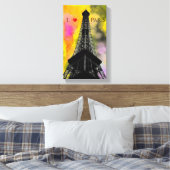 Eiffelturm Wrapped Canvas Leinwanddruck (Insitu (Schlafzimmer))