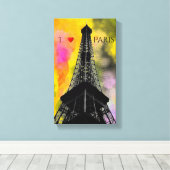 Eiffelturm Wrapped Canvas Leinwanddruck (Insitu (Holzboden))