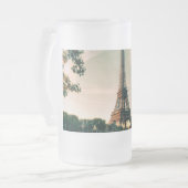 Eiffelturm-Wurfkissen Mattglas Bierglas (Vorderseite Links)