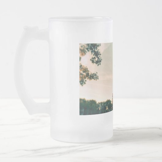 Eiffelturm-Wurfkissen Mattglas Bierglas (Links)