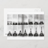 Eiffelturmbau Postkarte (Vorne/Hinten)