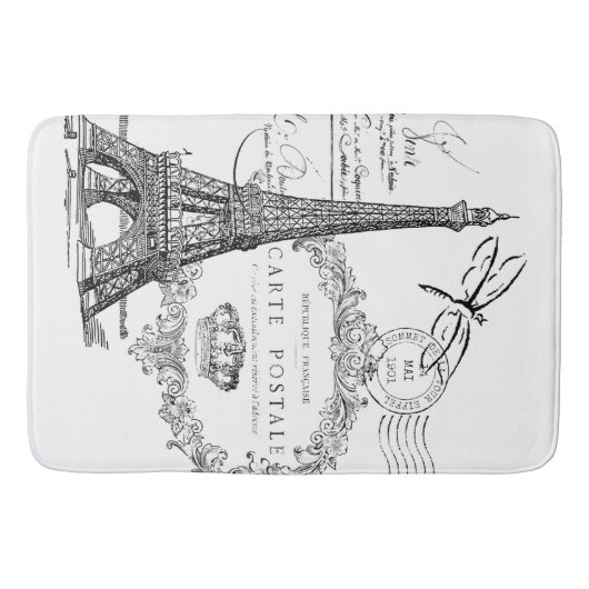 Eiffelturmcollage Badematte (Vorderseite)