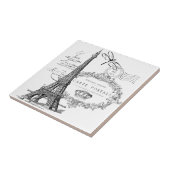 Eiffelturmcollage Fliese (Seite)