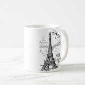 Eiffelturmcollage Kaffeetasse (VorderseiteRechts)