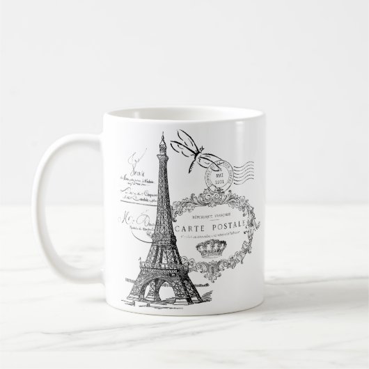 Eiffelturmcollage Kaffeetasse (Links)