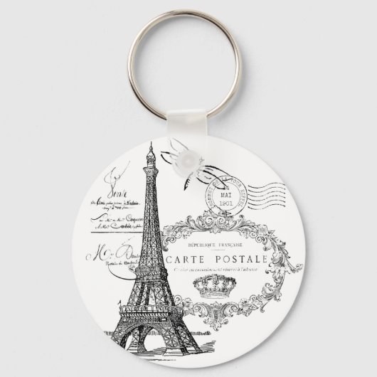 Eiffelturmcollage Schlüsselanhänger (Vorderseite)