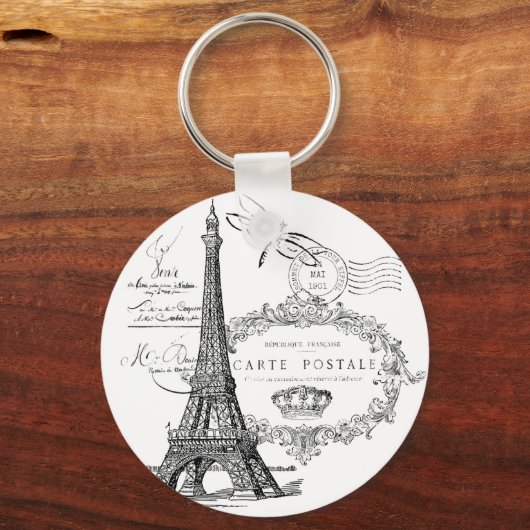 Eiffelturmcollage Schlüsselanhänger (Vorderseite)