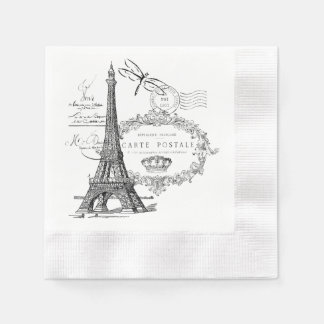 Eiffelturmcollage Serviette